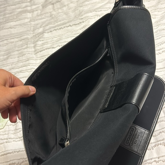 Vintage coach 6437 messenger bag/laptop bag canvas w/leather accents - Picture 5 of 5